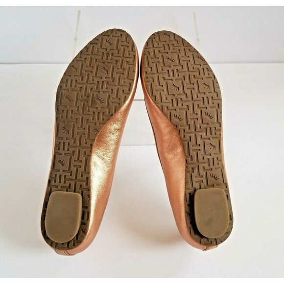 ELAINE TURNER Paige Leather Ballet Flats Sz 6 36 Metallic Rose Gold Slip On - Picture 9 of 12
